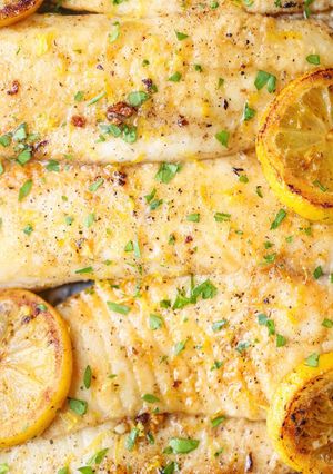 A picture of Leslie’s Lemon Pepper Tilapia.