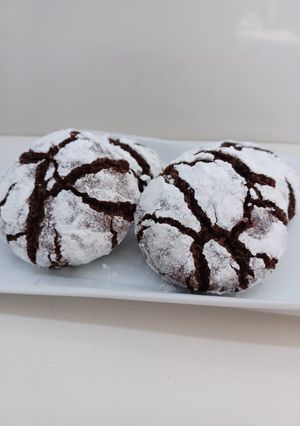 Φωτογραφία της συνταγής Αυθεντικά Crinkle cookies (τα ραγισμένα μπισκότα)