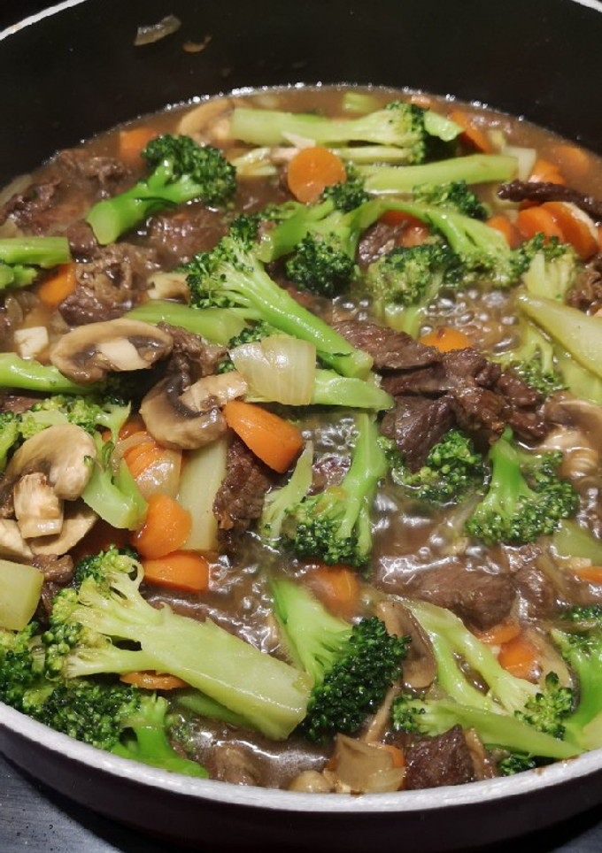 Foto resep Brokoli sapi teriyaki