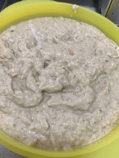 Una foto de Muthabbal (crema de berenjena 🍆 asada)