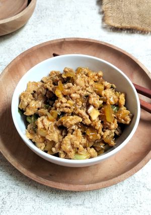 Foto resep Ayam Jamur Cincang Kecap (Isian Pao)