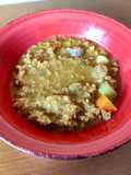 Lentejas rojas con verduras