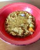 Lentejas rojas con verduras