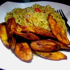 A picture of Plantain and Noodles.