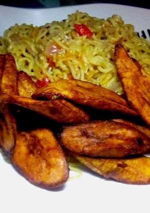 A picture of Plantain and Noodles.