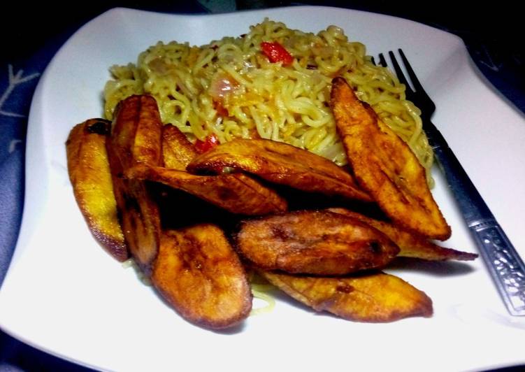 Recipe of Super Quick Homemade Plantain and Noodles