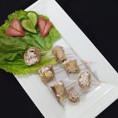A picture of One Bite Tortilla Pinwheels.