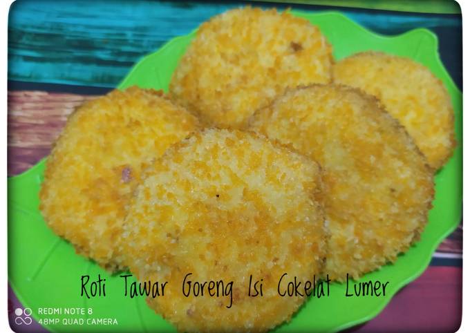 Roti Tawar Goreng Isi Cokelat Lumer