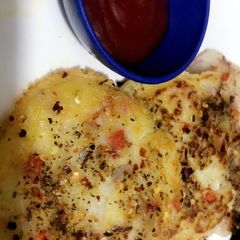 A picture of Oats ka chilla.