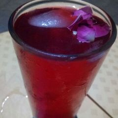 A picture of Rooh afza lemon water.