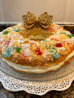 Una foto de Roscón de Reyes sin gluten