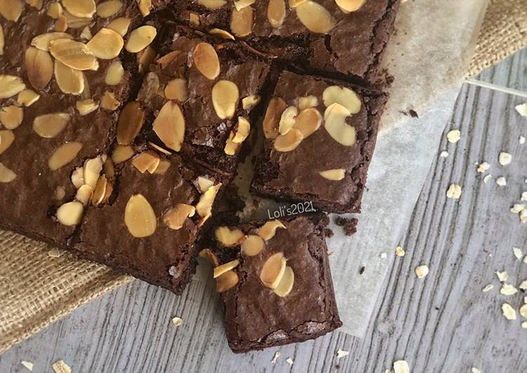 Masakan Populer Havermut Brownies a.k.a Brownies Oatmeal Ala Restoran