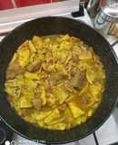 Gazpachos manchegos con costillas y magro de cerdo