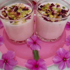 A picture of Shahi Gulab/Rose Lassi.