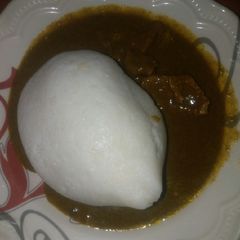 A picture of Tuwon shinkafa miyan kuka.
