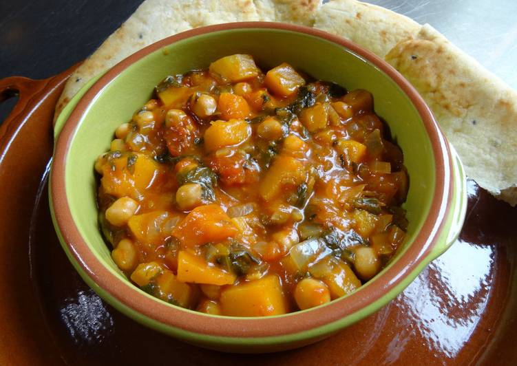 Recipe of Quick Squash &amp; chickpea curry