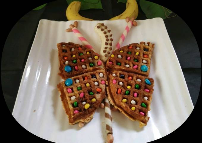 Nutty Banana Waffle