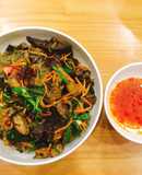 Miến xào lòng mề