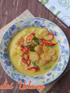 Foto resep Gulai udang, buncis & kentang