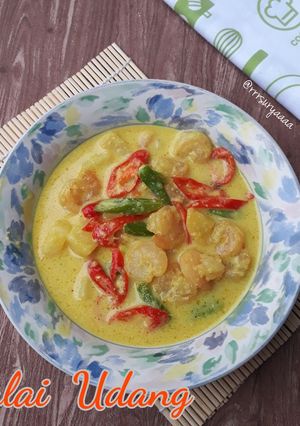 Foto resep Gulai udang, buncis & kentang