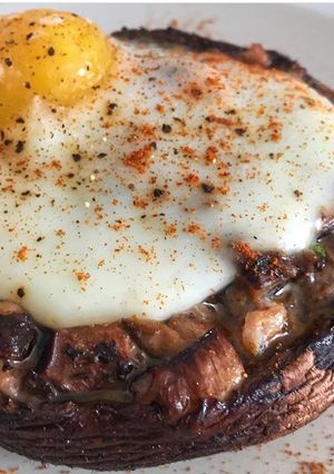 Una foto de CHAMPIÑONES PORTOBELLO AL HORNO 🍳