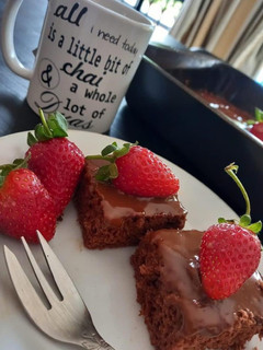 A picture of Chocolate poke cake.