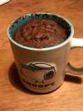 Bizcochuelo en taza de microondas vegano