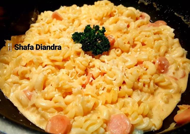 Resep Creamy Mac &amp; Cheese (no bake)🇮🇹 #pasta, Enak