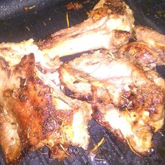 A picture of Bbq goat ribs using dessini.