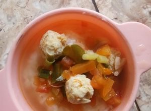 Foto resep Sup baso ayam tahu + tomato for kayra "Mpasi 10 bulan"