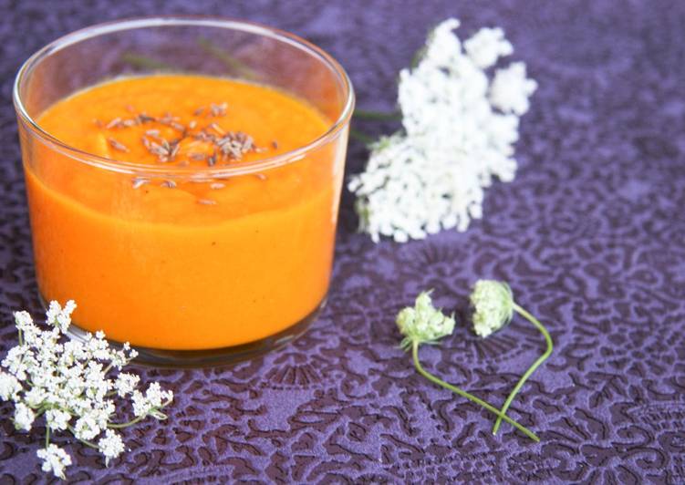 Comment Préparer Des Crème froide de carottes à l&#39;orange et au cumin