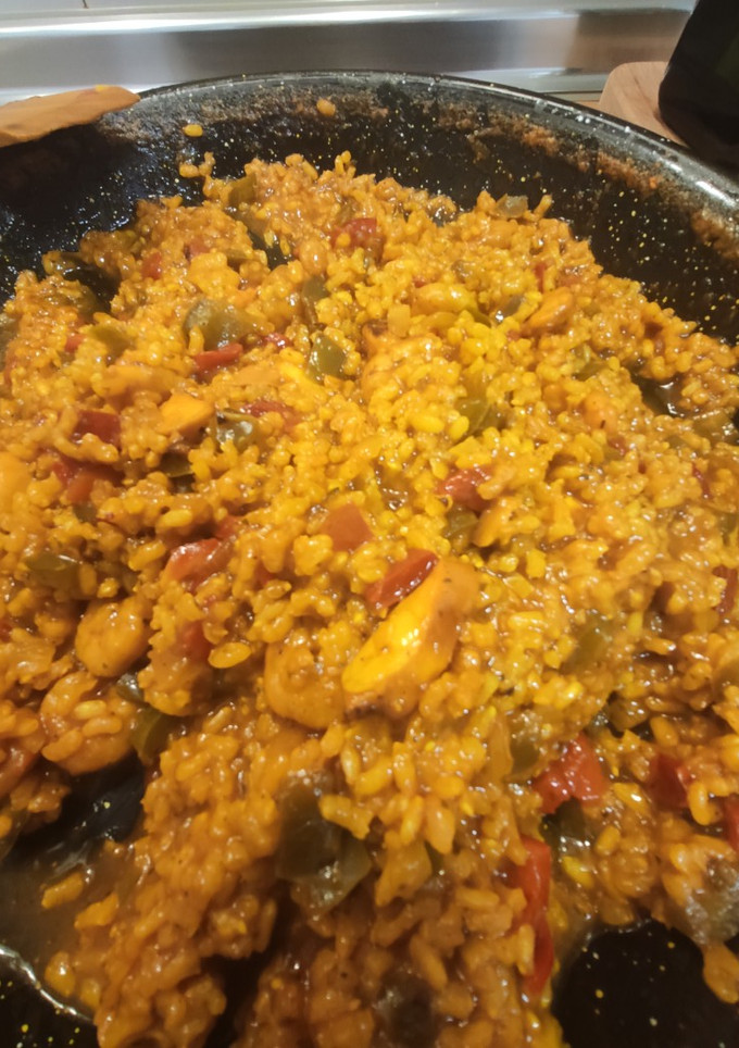 Una foto de Arroz caldoso de marisco topisimo