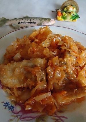 Фото Щука с квашеной капустой.