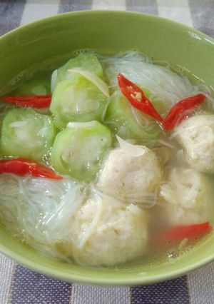 Foto resep Sayur Oyong bakso soun