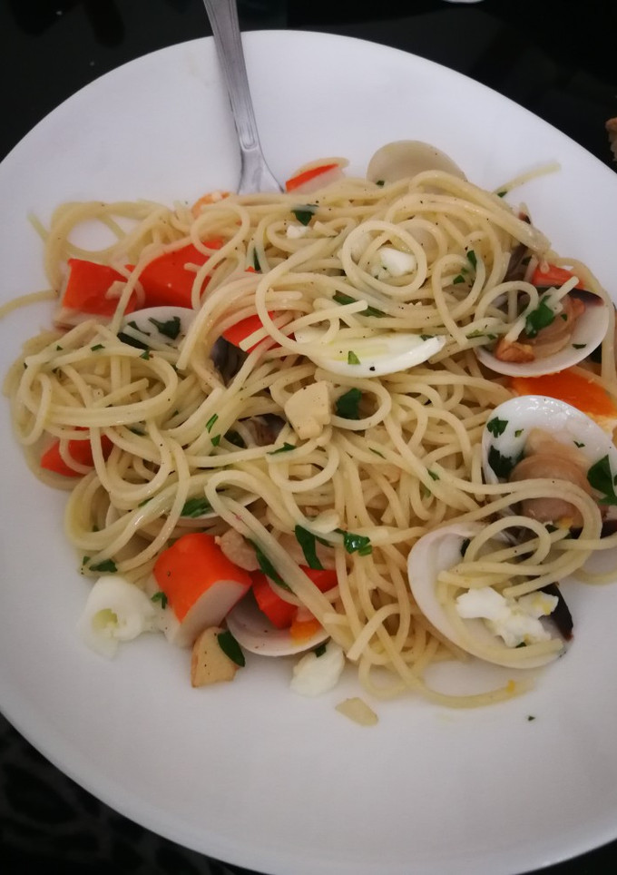Una foto de Spaghetti a la marinera