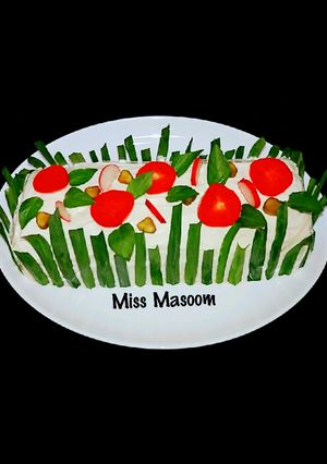 عکسی از دستور دیزایین سالاد الویه