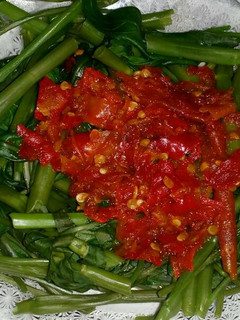 Foto resep Rujak kangkung sambal seger👌