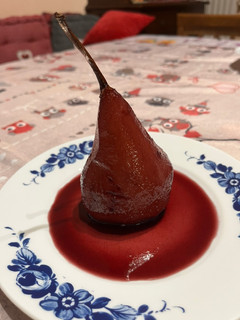 Foto di Pere al vino rosso