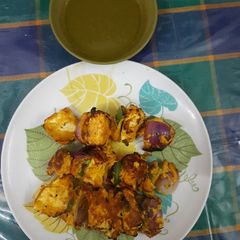 A picture of Achaari Paneer tikka.