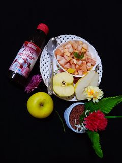 صورة لوصفة سلطة فواكه 🍓تفاح و اجاص🍓