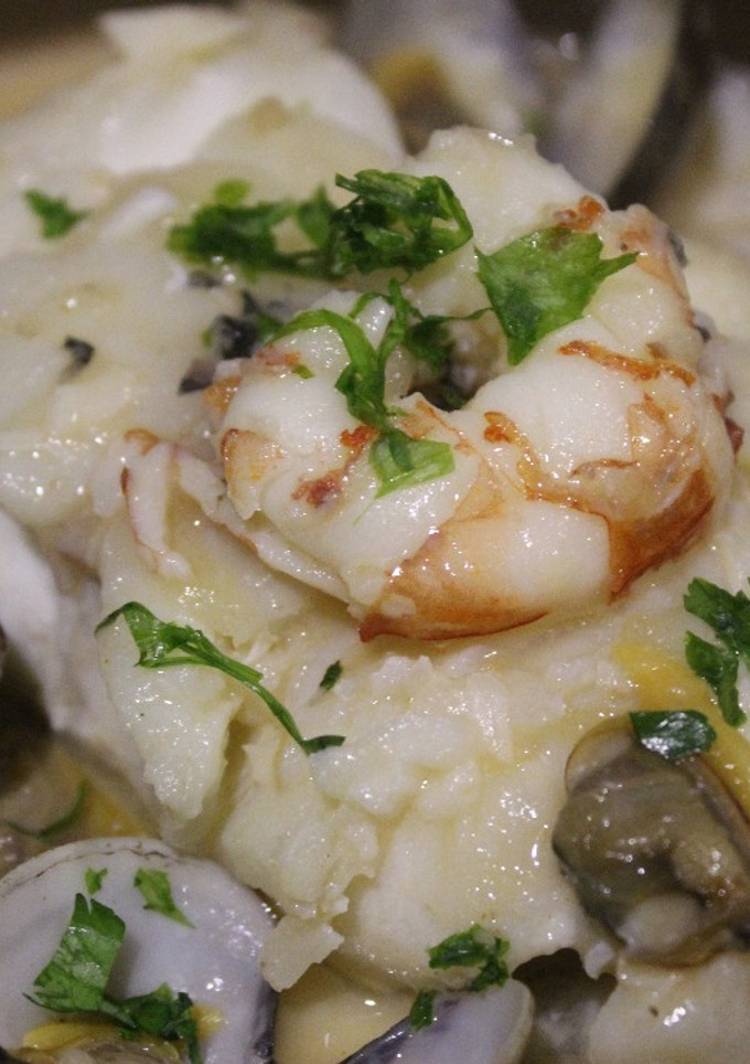 Una foto de Bacalao skrei a la marinera
