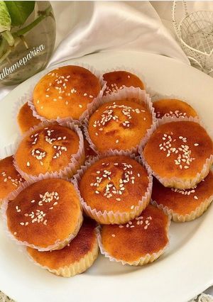 عکسی از دستور کاپ کیک زعفرانی (باقالبهای دست ساز)😍