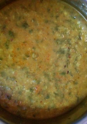 A picture of Moong daal palak.