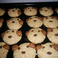 A picture of Eggless Wholewheat Oat Cookie Pups.