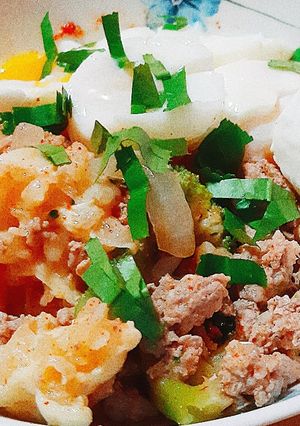 รูปของ ยำไข่ต้มหมูสับจี๊ดจ๊าด Low carb