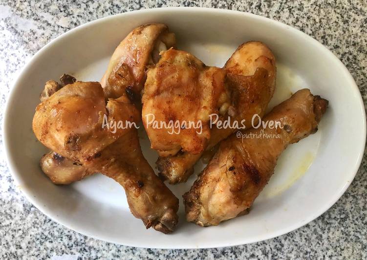 Resep Ayam Panggang Pedas Masak Oven, Enak Banget