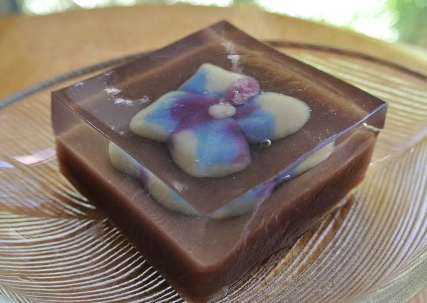 Ajisai (hydrangea) Mizu Yōkan ; Wagashi