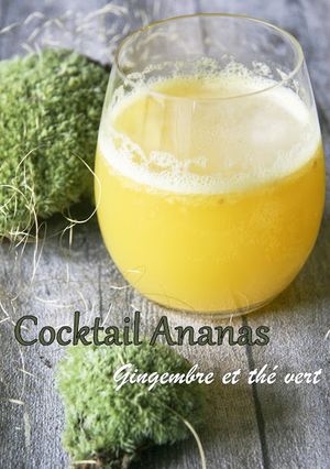 Une photo de Cocktail ananas au thé vert