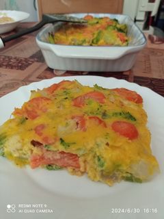 Tojásos "Sajtos" sült zöldségek recept fotója