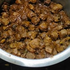 A picture of Soyabean bhuna gosht.